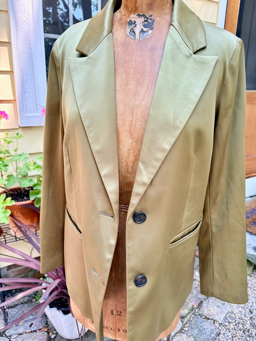 Avec Les Filles Olive-Tone Blazer